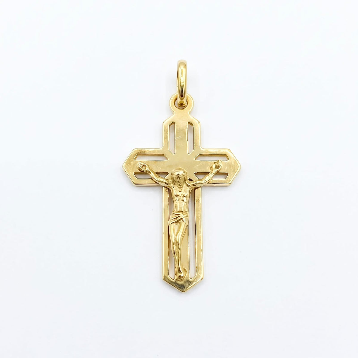 18k Gold Jesus Christ Inspired Pendant - 18k Gold Pendant - Embellish Gold Jewelry & Diamond