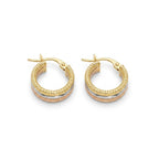 18k Gold Dia Layered Loop Earrings - 18k Gold Earrings - Embellish Gold Jewelry & Diamond
