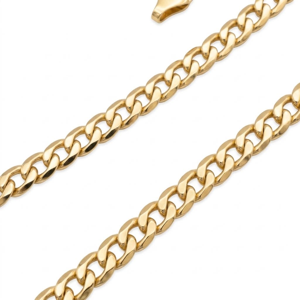18k Gold Cuban Chain 6 - 18k Gold Chain - Embellish Gold Jewelry & Diamond