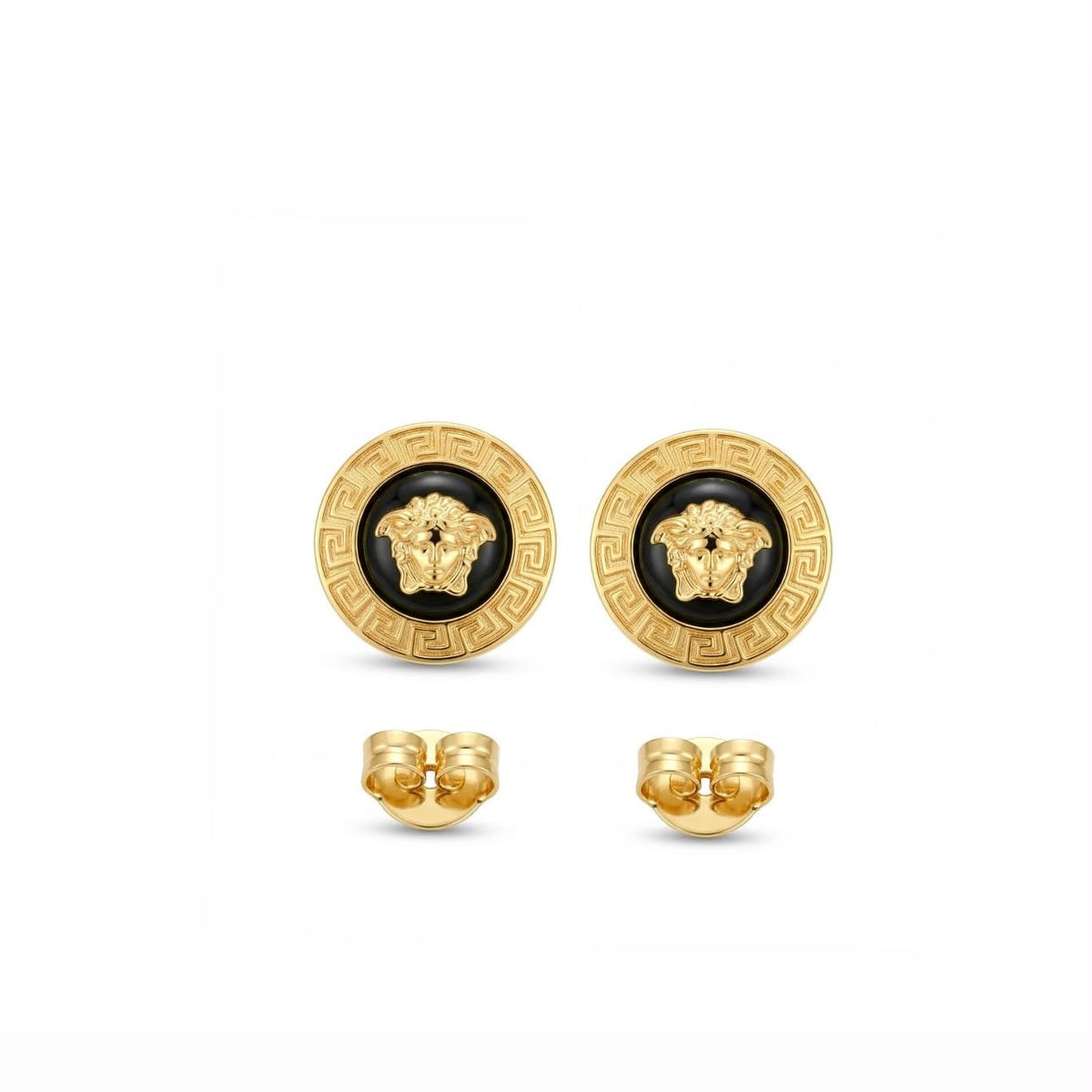 18k Gold VS Face Stud Earrings - 18k Gold Earrings - Embellish Gold Jewelry & Diamond