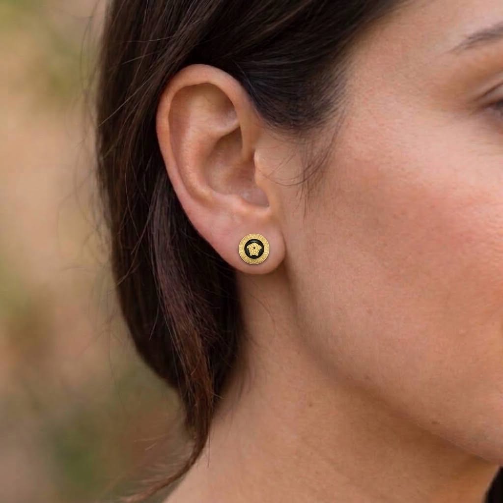 18k Gold VS Face Stud Earrings - 18k Gold Earrings - Embellish Gold Jewelry & Diamond