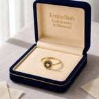 18k Gold VS Face Ring - 18k Gold Ring - Embellish Gold Jewelry & Diamond