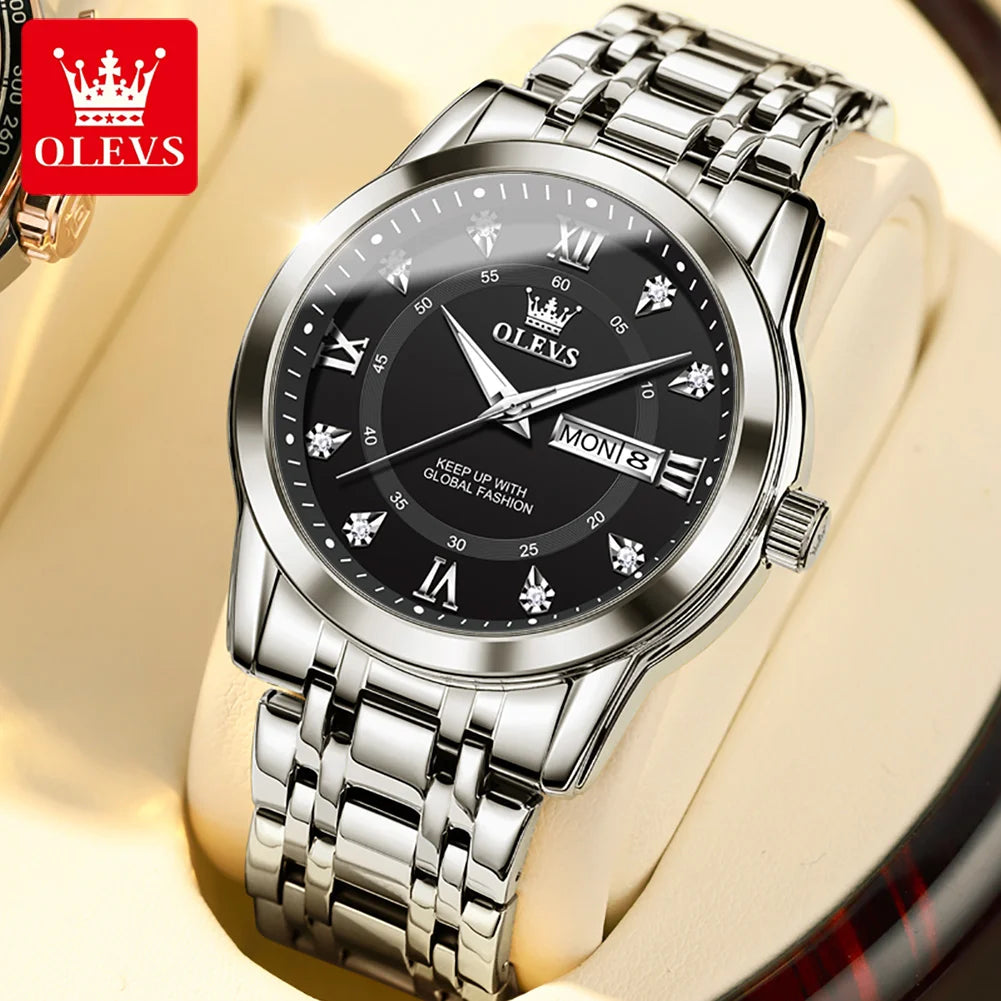 OLEVS Brand Fashion men's watches - Olevs - Embellish Gold Jewelry & Diamond