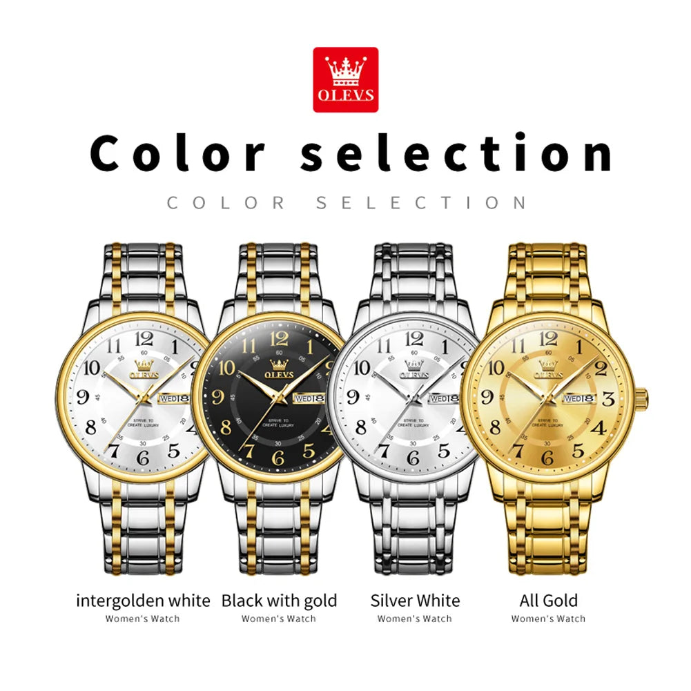 OLEVS Casual fashion men's watches - Olevs - Embellish Gold Jewelry & Diamond