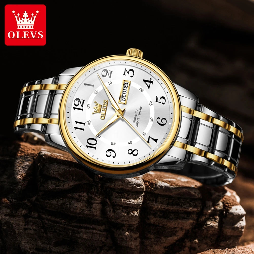 OLEVS Casual fashion men's watches - Olevs - Embellish Gold Jewelry & Diamond