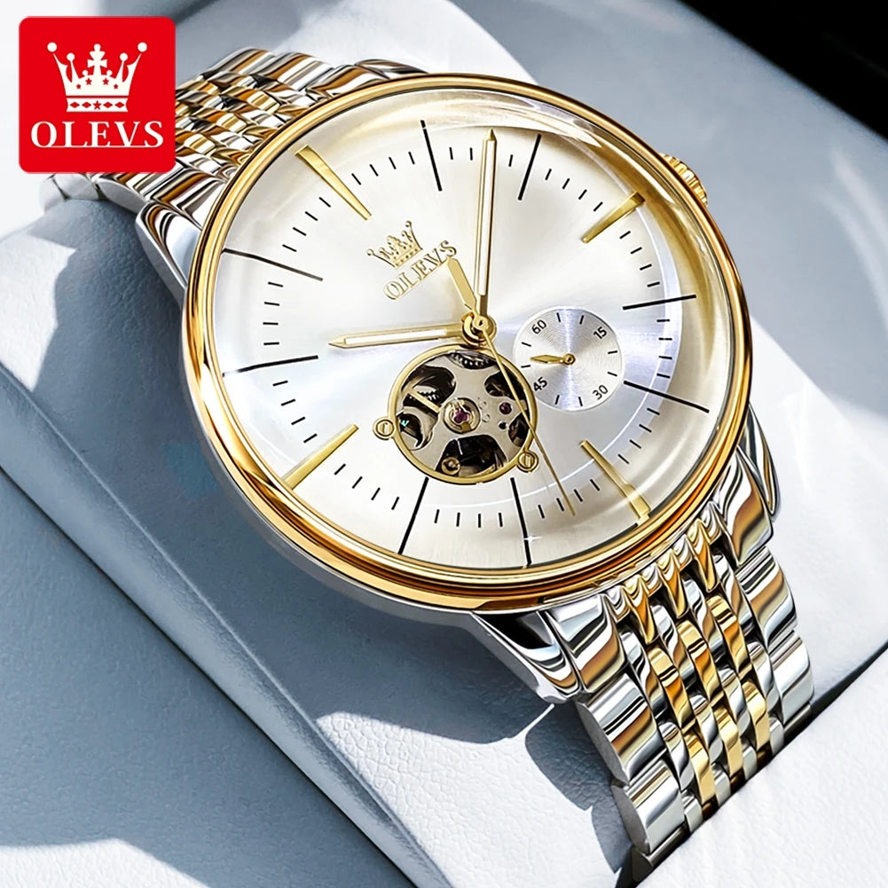 OLEVS Casual Fashion Men's Watches - Festive Collection - Embellish Gold Jewelry & Diamond