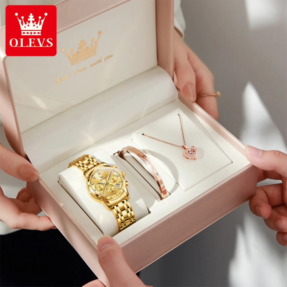 OLEVS 2858 Original Quartz Watch for Ladies - Olevs - Embellish Gold Jewelry & Diamond