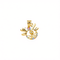 18k Gold Deer Ball Pendant