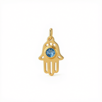 18k Gold Small Hamsa Eye Pendant