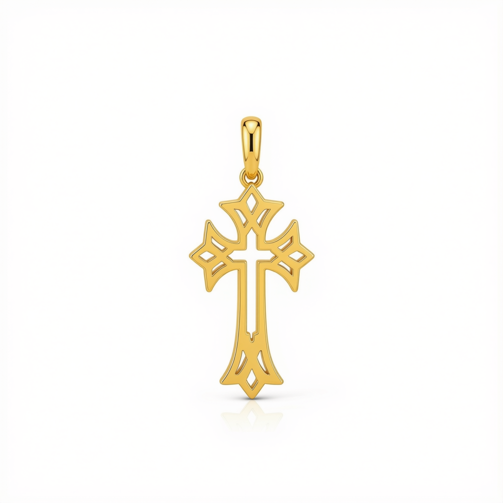 18k Gold Cross Pendants - 18k Gold Pendant - Embellish Gold Jewelry & Diamond