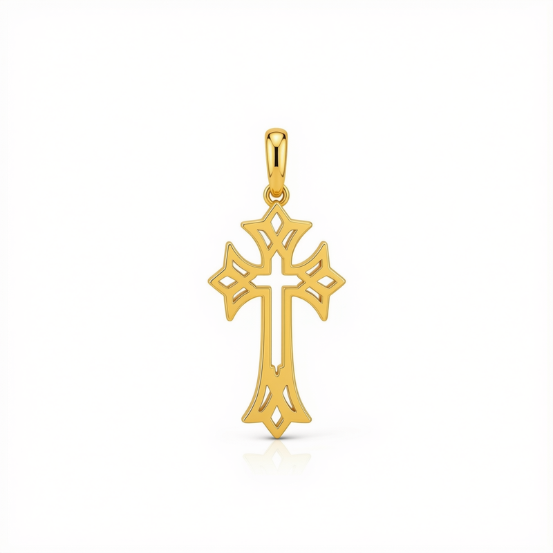 18k Gold Cross Pendants - 18k Gold Pendant - Embellish Gold Jewelry & Diamond