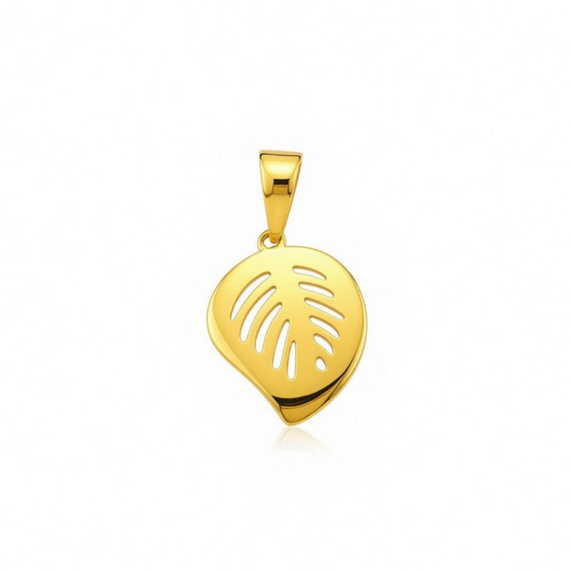 18k Gold Leaf Pendant - Best Seller - Embellish Gold
