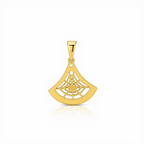 18k Gold Web Style Pendant