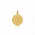 18k Gold Round Christ Pendant