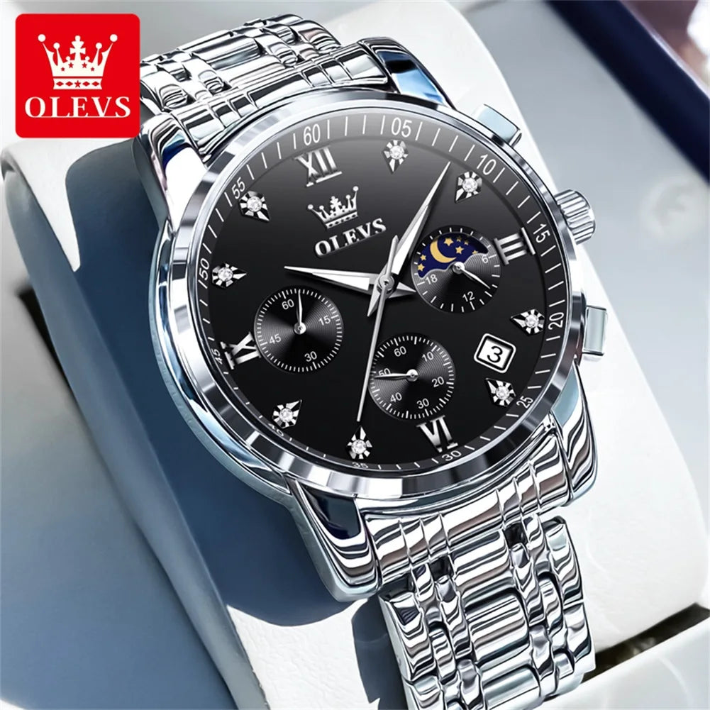 OLEVS 2858 Quartz Watch for Men - Olevs - Embellish Gold Jewelry & Diamond