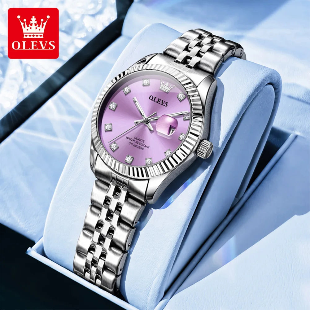 OLEVS Watches Womens 3705 - Olevs - Embellish Gold Jewelry & Diamond