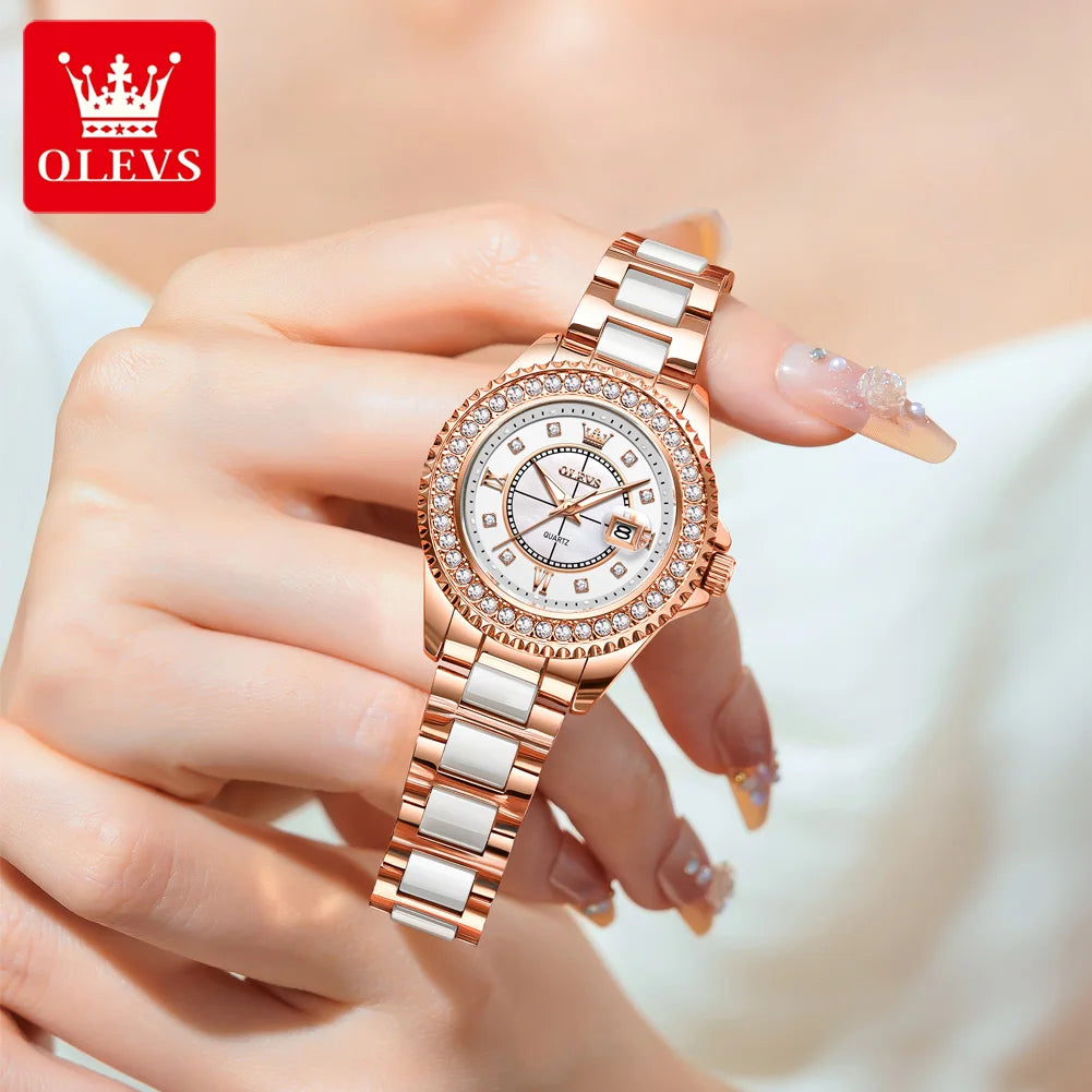OLEVS 3685 Women Quartz Watch - Olevs - Embellish Gold Jewelry & Diamond