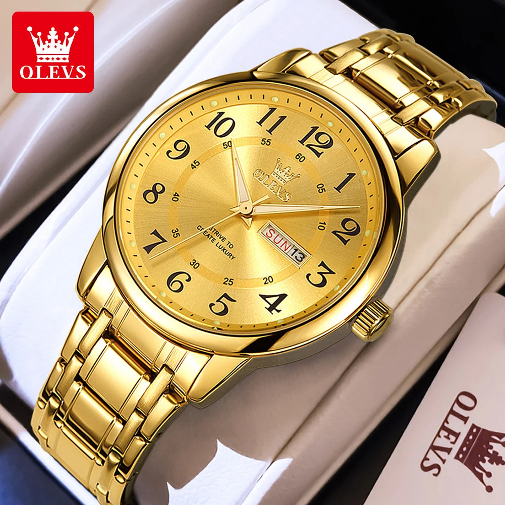 OLEVS Casual fashion men's watches - Olevs - Embellish Gold Jewelry & Diamond