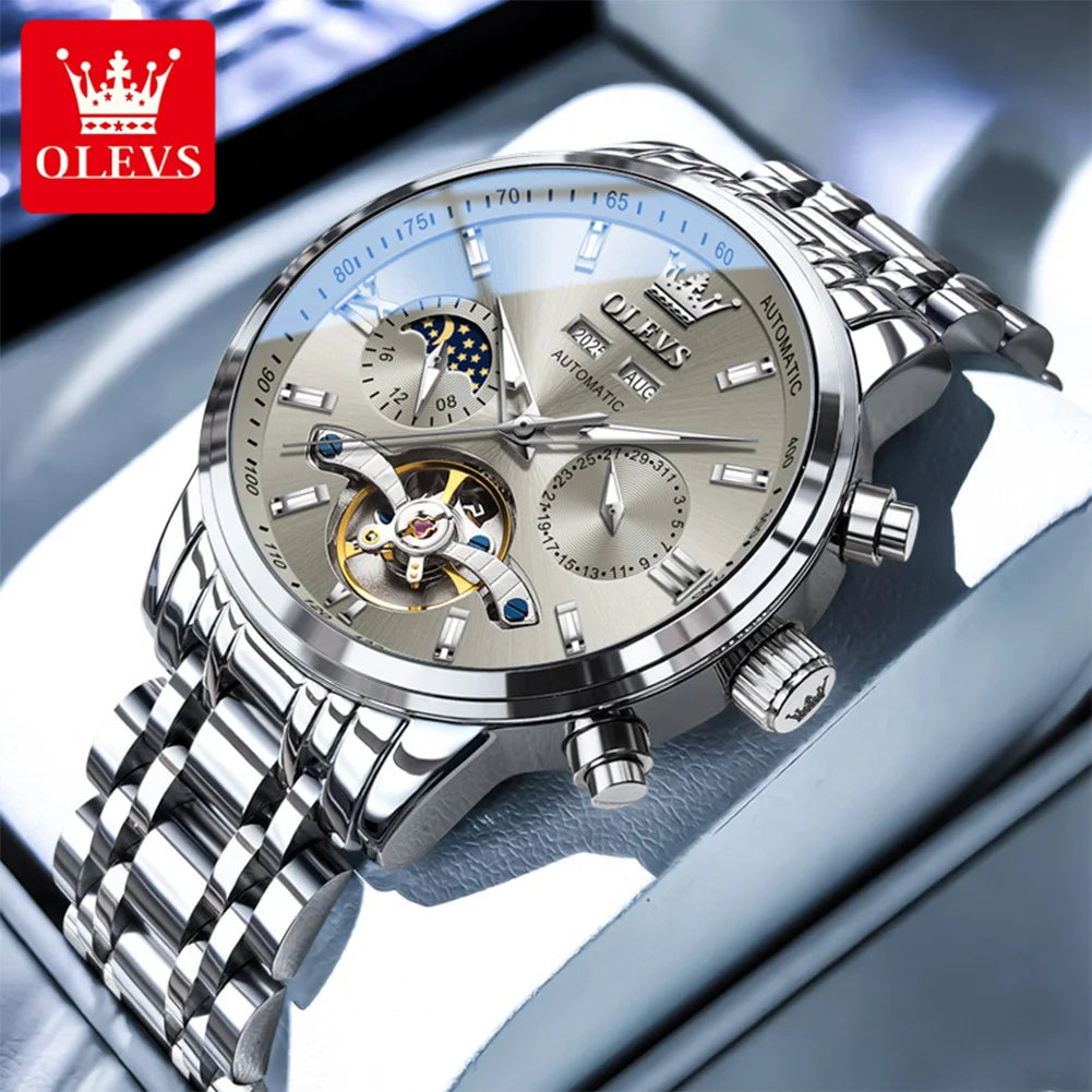 OLEVS Luxury Business Men's Watches - Festive Collection - Embellish Gold Jewelry & Diamond