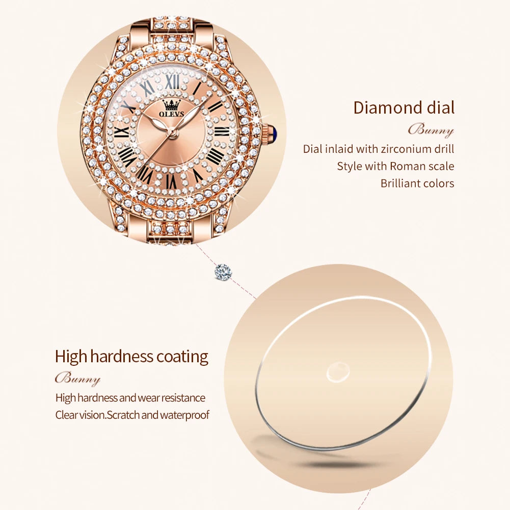 OLEVS Quartz Women's Watch - Olevs - Embellish Gold Jewelry & Diamond