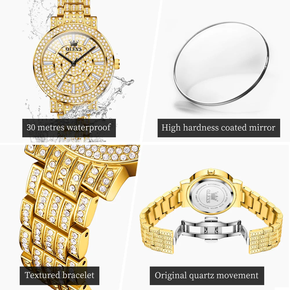 OLEVS 9904 Women Watches - Olevs - Embellish Gold Jewelry & Diamond