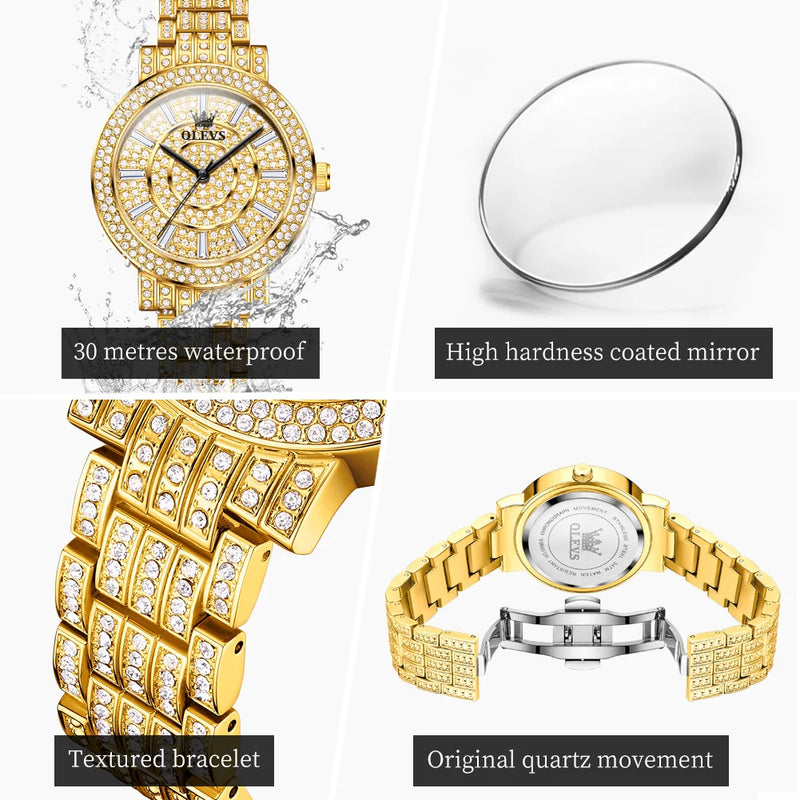 OLEVS 9904 Women Watches - Olevs - Embellish Gold Jewelry & Diamond