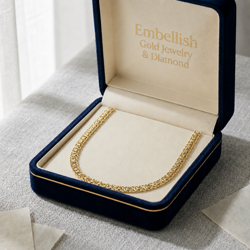 18k Gold Versace Chain 2 - 18k Gold Chain - Embellish Gold Jewelry & Diamond