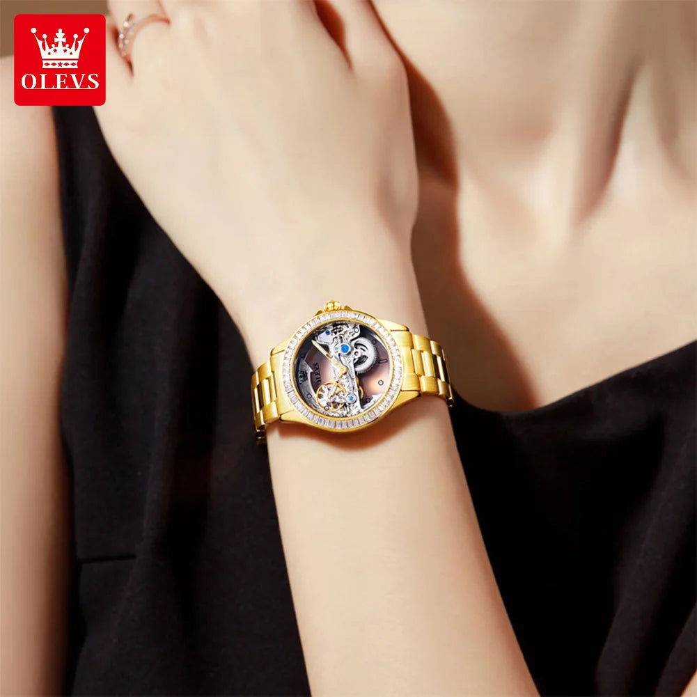 OLEVS 6699 Gold Watch for Women - Olevs - Embellish Gold Jewelry & Diamond