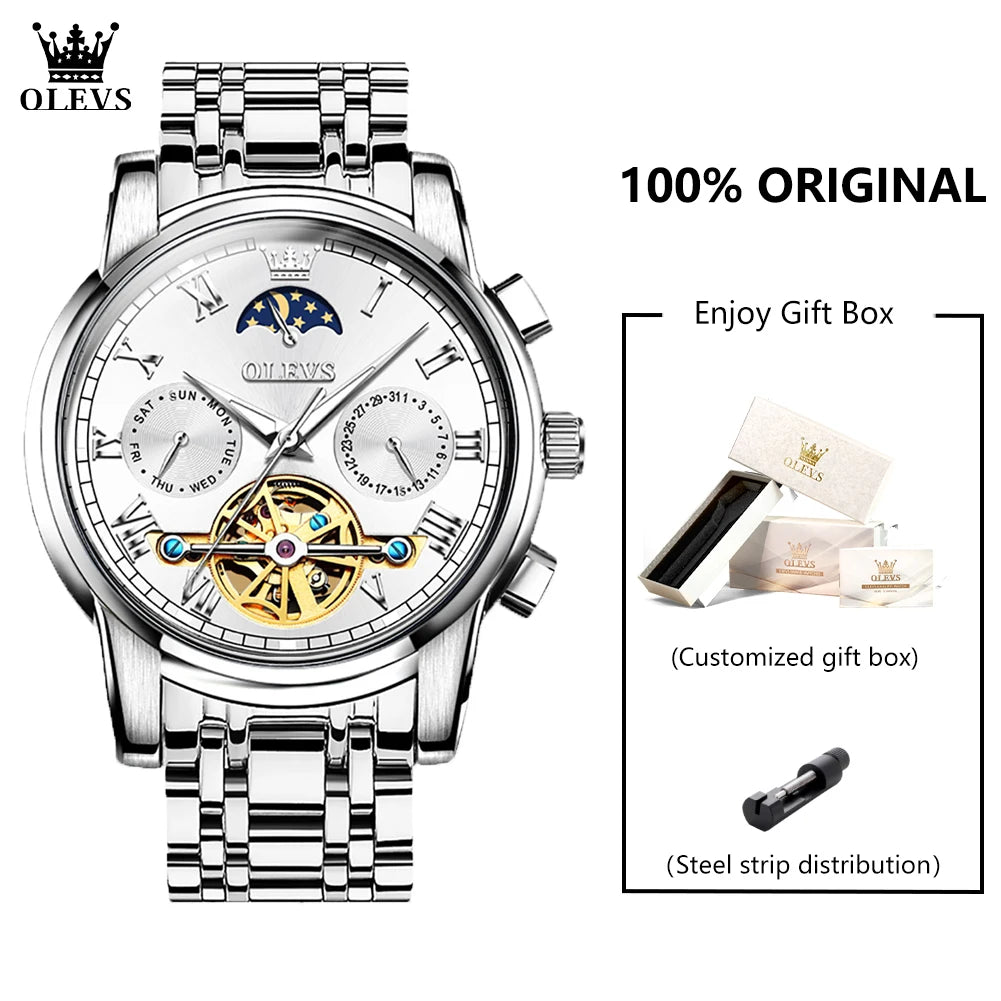 OLEVS 6617 Men's Classic Mechanical Watch - Olevs - Embellish Gold Jewelry & Diamond