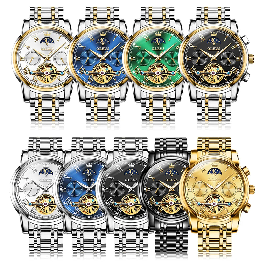 OLEVS 6617 Men's Classic Mechanical Watch - Olevs - Embellish Gold Jewelry & Diamond