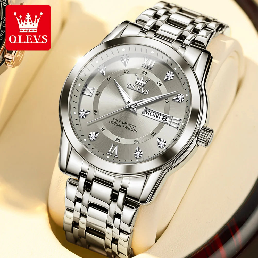 OLEVS Brand Fashion men's watches - Olevs - Embellish Gold Jewelry & Diamond