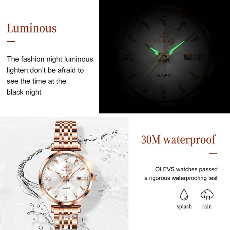OLEVS brand beautiful women's watches - Olevs - Embellish Gold Jewelry & Diamond
