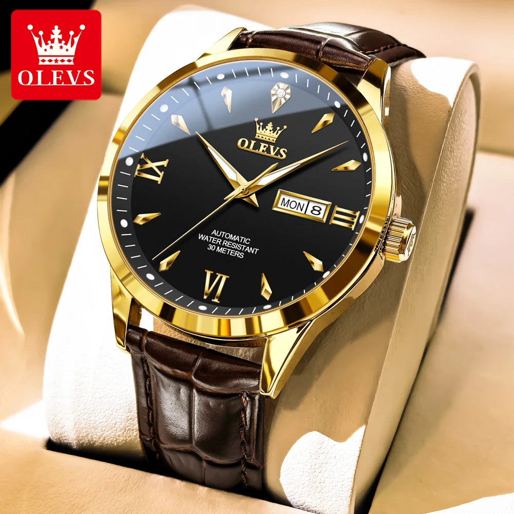 OLEVS Men Watches - Festive Collection - Embellish Gold Jewelry & Diamond
