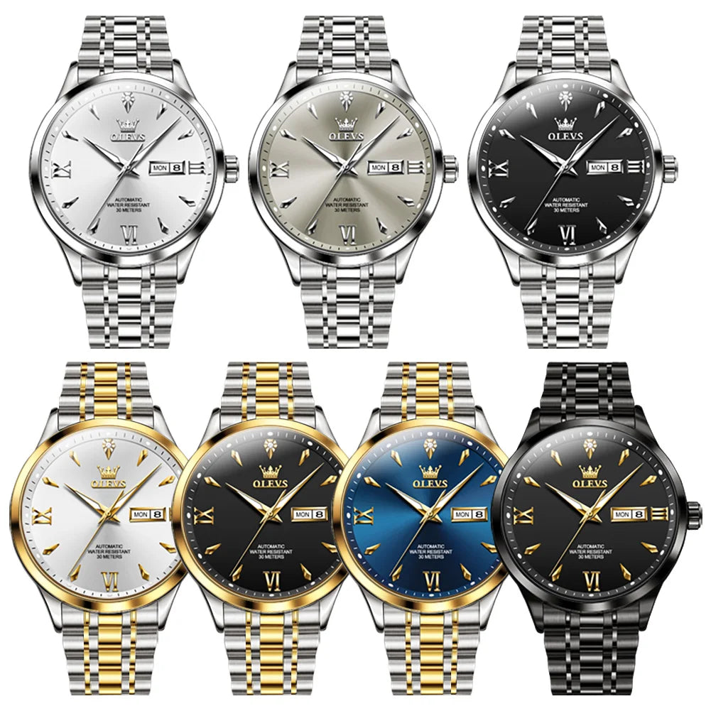 OLEVS Men Watches - Festive Collection - Embellish Gold Jewelry & Diamond