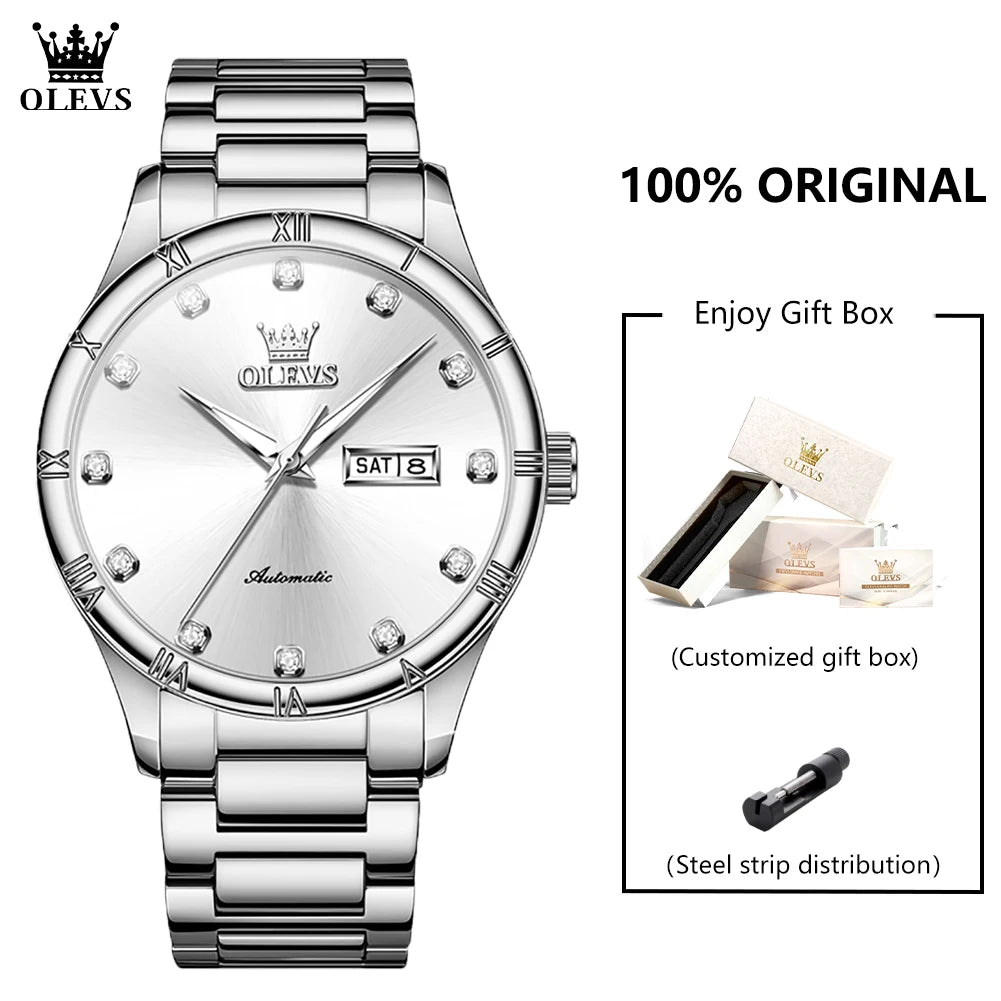 OLEVS 7030 Man Watch - Festive Collection - Embellish Gold Jewelry & Diamond