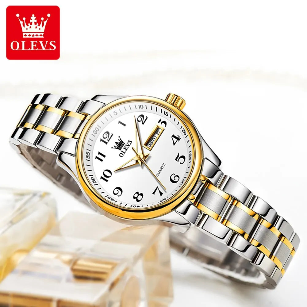 OLEVS Luxury Quartz Watch for Women - Olevs - Embellish Gold Jewelry & Diamond