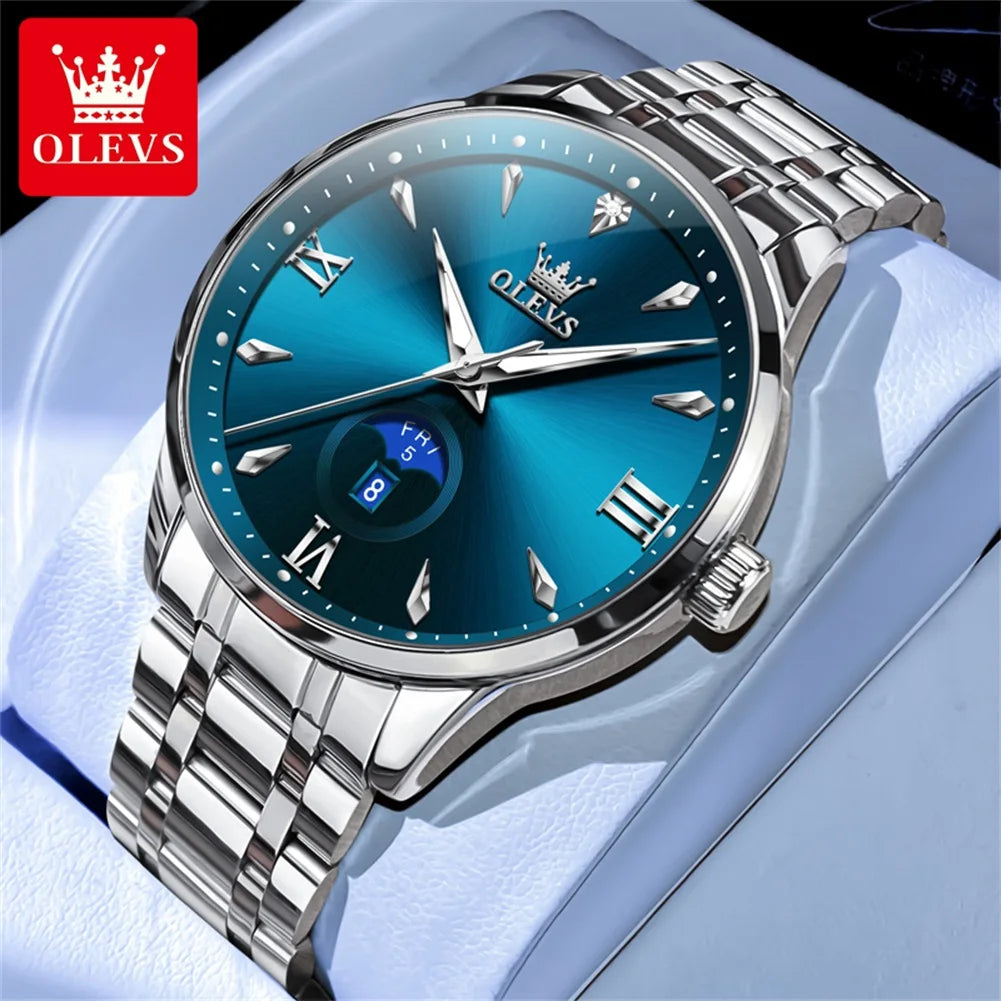 OLEVS Moon Phase men's watches - Olevs - Embellish Gold Jewelry & Diamond