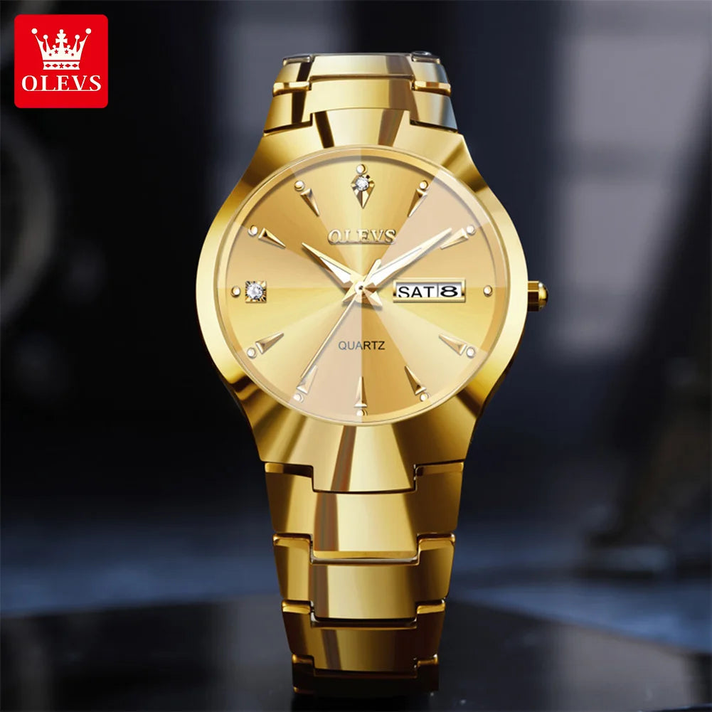 OLEVS 8697 Watches Man - Festive Collection - Embellish Gold Jewelry & Diamond