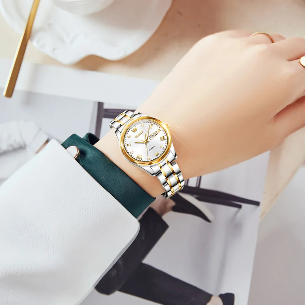 OLEVS 5563 New Fashion Women Quartz Watch - Olevs - Embellish Gold Jewelry & Diamond