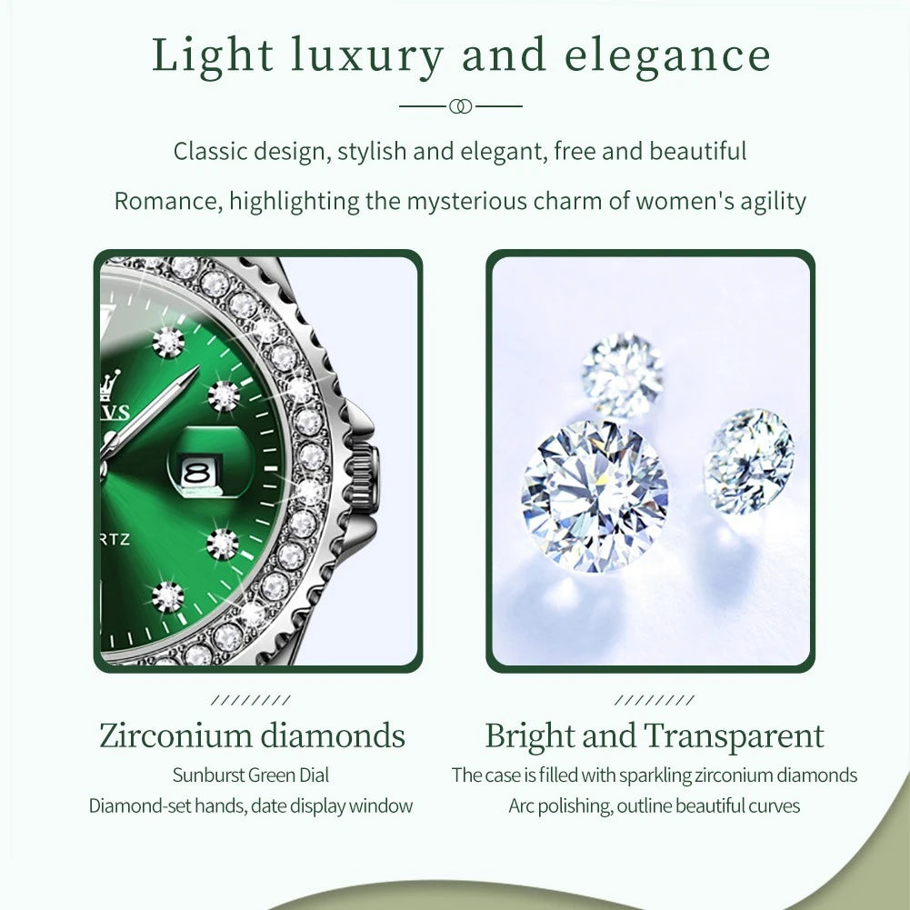 OLEVS 9945 Quartz Fashion Watch - Olevs - Embellish Gold Jewelry & Diamond
