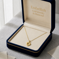 18K Real Gold Plain Heart Necklace