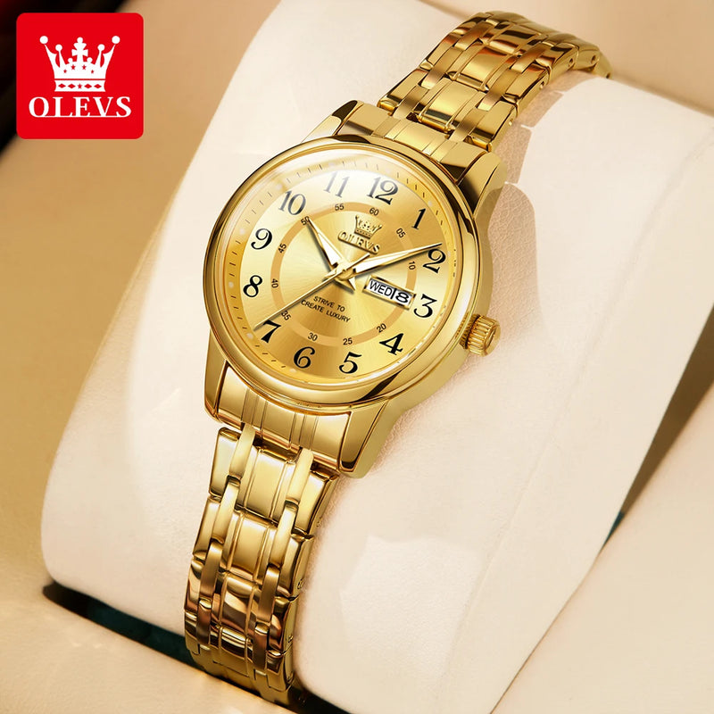 OLEVS 2891 Luxury Brand Fashion Women's Watches - Olevs - Embellish Gold Jewelry & Diamond