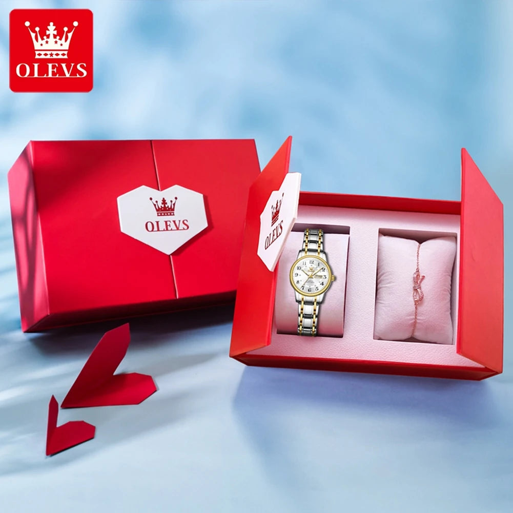 OLEVS 2891 Luxury Brand Fashion Women's Watches - Olevs - Embellish Gold Jewelry & Diamond