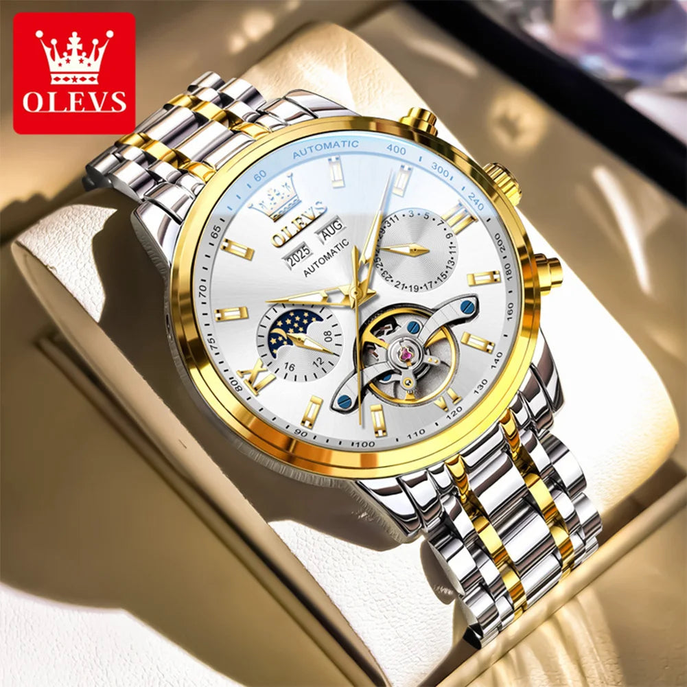 OLEVS Luxury Business Men's Watches - Festive Collection - Embellish Gold Jewelry & Diamond