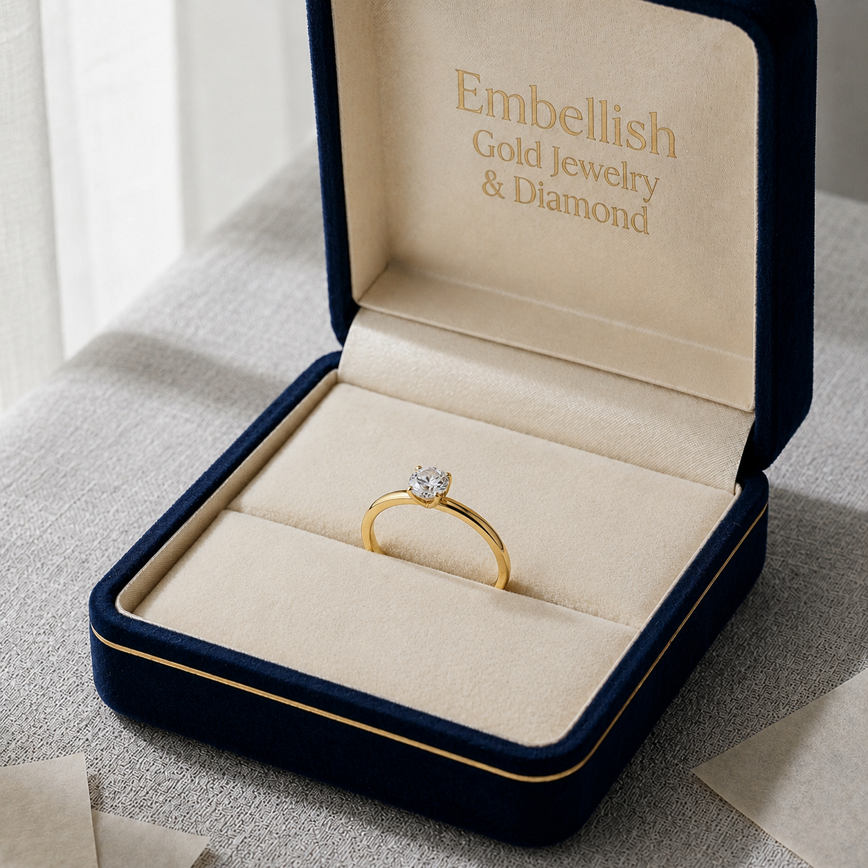 18k Gold Minimalist Stone RIng