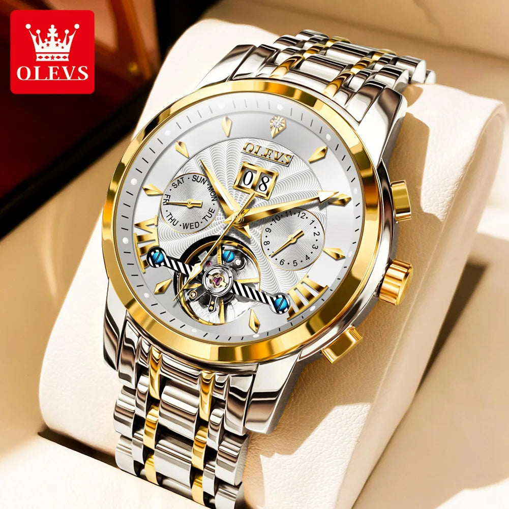 OLEVS Men Watches - Festive Collection - Embellish Gold Jewelry & Diamond