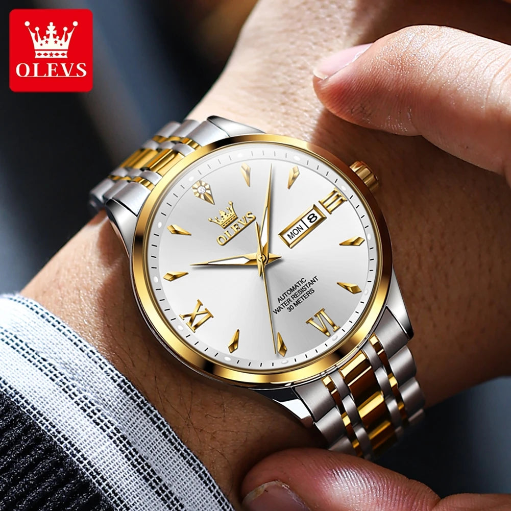 OLEVS Men Watches - Festive Collection - Embellish Gold Jewelry & Diamond