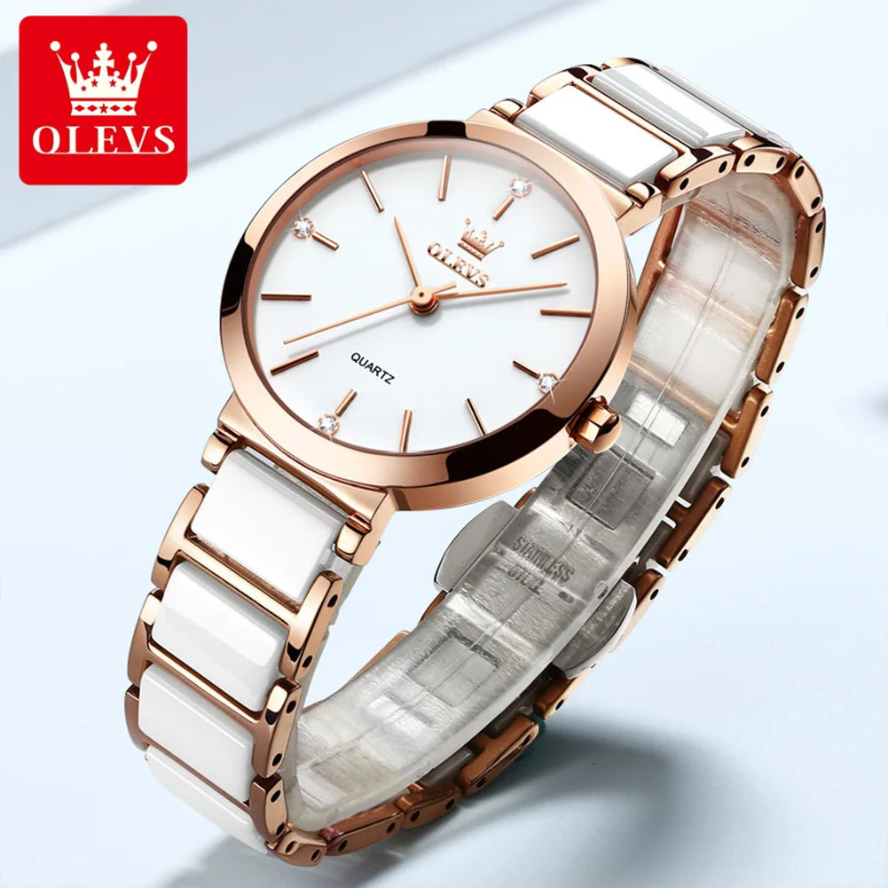 OLEVS Fashion Women Watches - Festive Collection - Embellish Gold Jewelry & Diamond