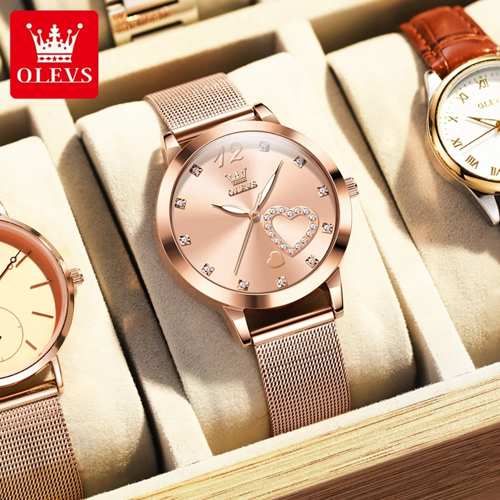 OLEVS Elegant Quartz Watch for Women - Olevs - Embellish Gold Jewelry & Diamond