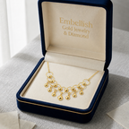 18k Gold 7 Hanging Balls Necklace